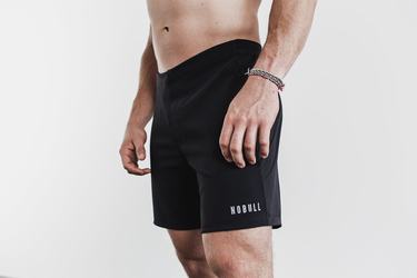 Nobull Lightweight 7" Men's Shorts Black | Australia (GB5127)